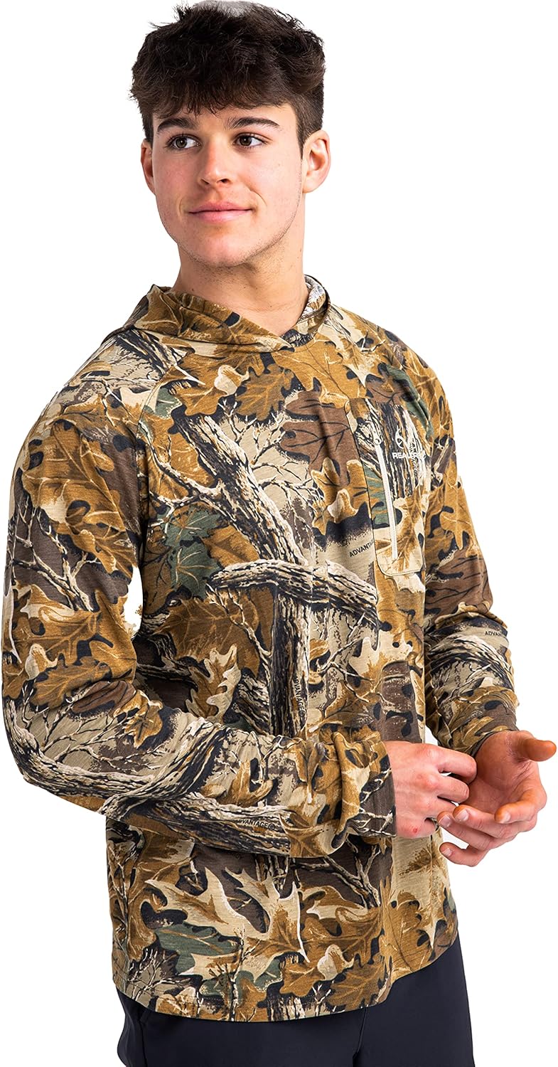 Realtree Men's Ultra-Soft Camo Hoodie - Lightweight for Outdoor Adventures