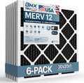 20x20x1 MERV 12 Odor Defense Air Filter (6-Pack) - Cleaner Air Fast