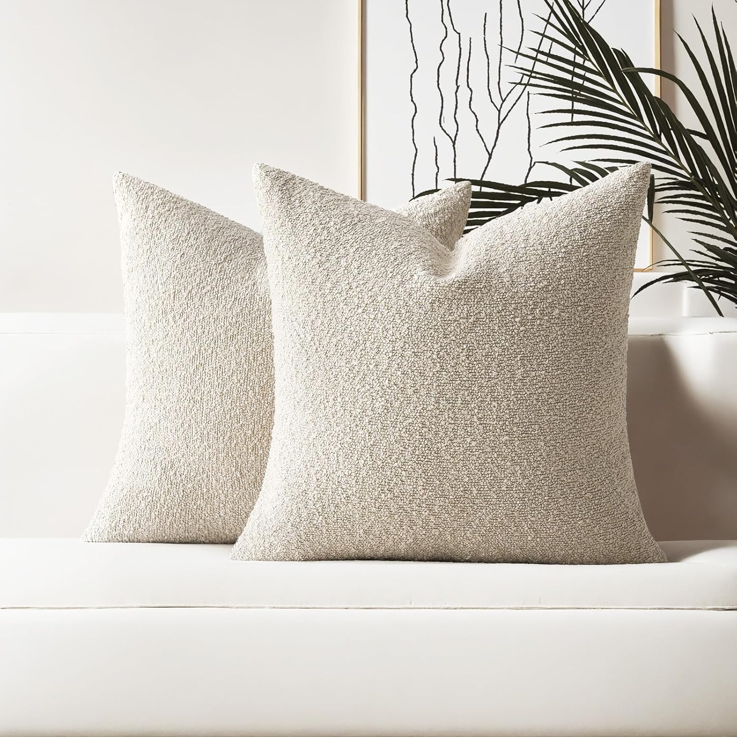 Set of 2 26x26 Decorative Throw Pillow Covers for Cozy Home