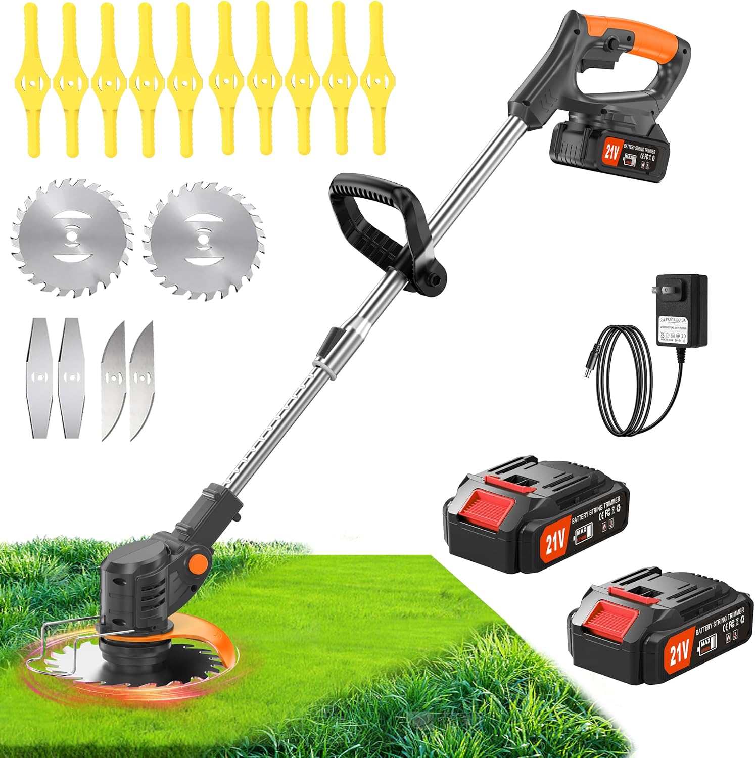 Electric Weed Wacker 21V String Trimmer for Lawn and Garden