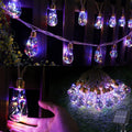 Solar Outdoor String Lights 2 Pack - Vintage Rope Hemp Patio Lighting
