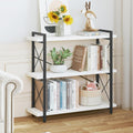 HCHQHS Bookshelf 3-Tier Industrial Bookcase - Sturdy, Easy to Assemble
