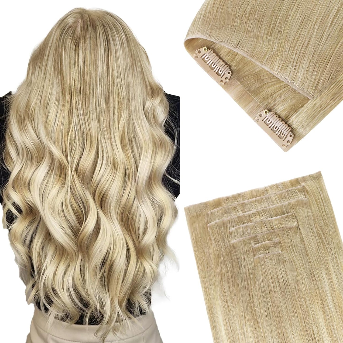 GOO GOO Invisi Edge Clip in Hair Extensions for Natural Look