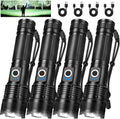 Rechargeable Flashlights High Lumens 4 Pack - Powerful Long-Range Beam
