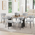 Sweetcrispy Sweetcrispy Dining Chairs Set of 6 - Grey Modern Mid