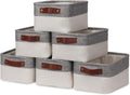 Small Storage Baskets for Organizing 6 Pack - Collapsible Fabric Shelf