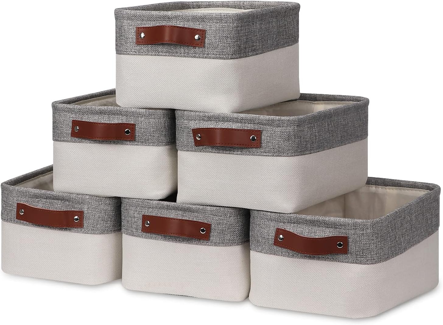 HNZIGE Small Storage Baskets for Organizing - 6 Pack Set