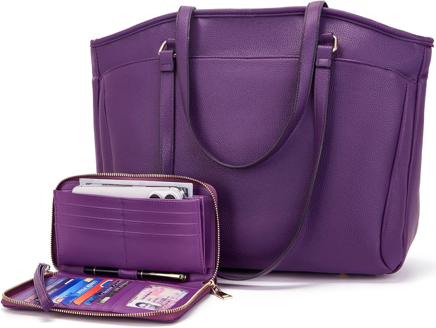 YZAOLL 15.6 Inch Laptop Tote Bag for Women - Stylish & Functional