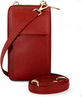 BULL GUARD Crossbody Leather Wallet Phone Purse - RFID Anti-Theft