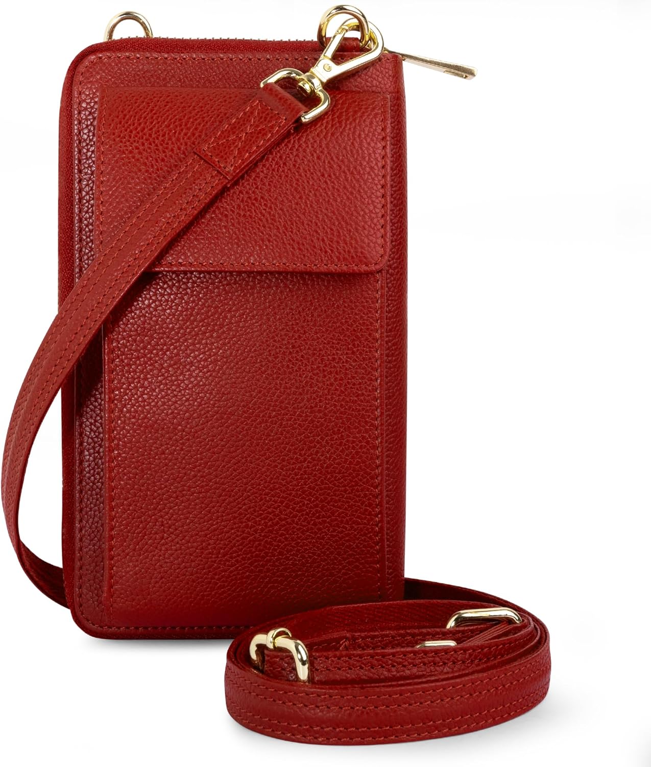 BULL GUARD Crossbody Leather Wallet Purse with RFID Blocking