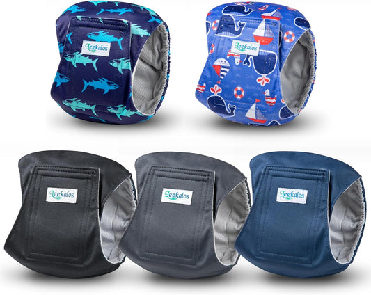Leekalos Washable Male Dog Diapers - 5 Pack