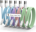 6Pack MFi Certified iPhone Lightning Cables - Pastel Multi-Length Set