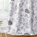 Blackout Curtains 96 in Length 2 Panels Set - Thermal Floral Drapes
