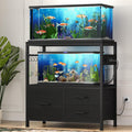 Heybly 20-29 Gallon Fish Tank Stand with Drawer and Power Outlets