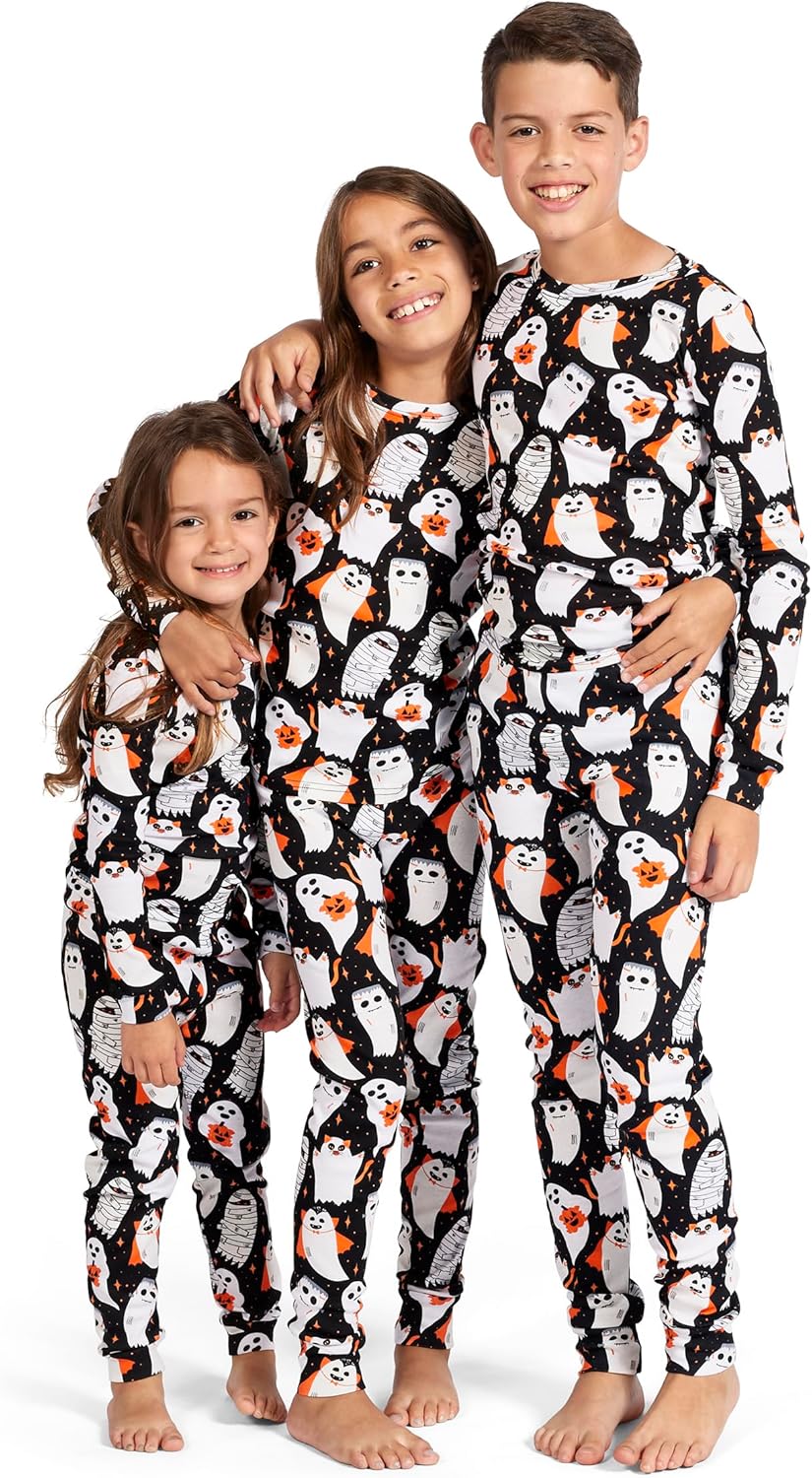 Sibling Matching Holiday Pajama Sets for Kids in Soft Cotton