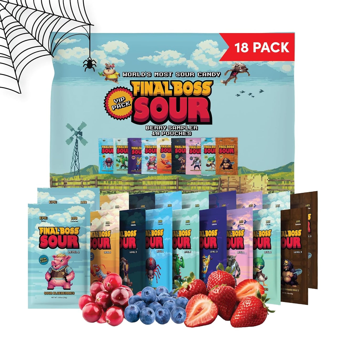 Final Boss Halloween Sour Candy Variety Pack for All Ages