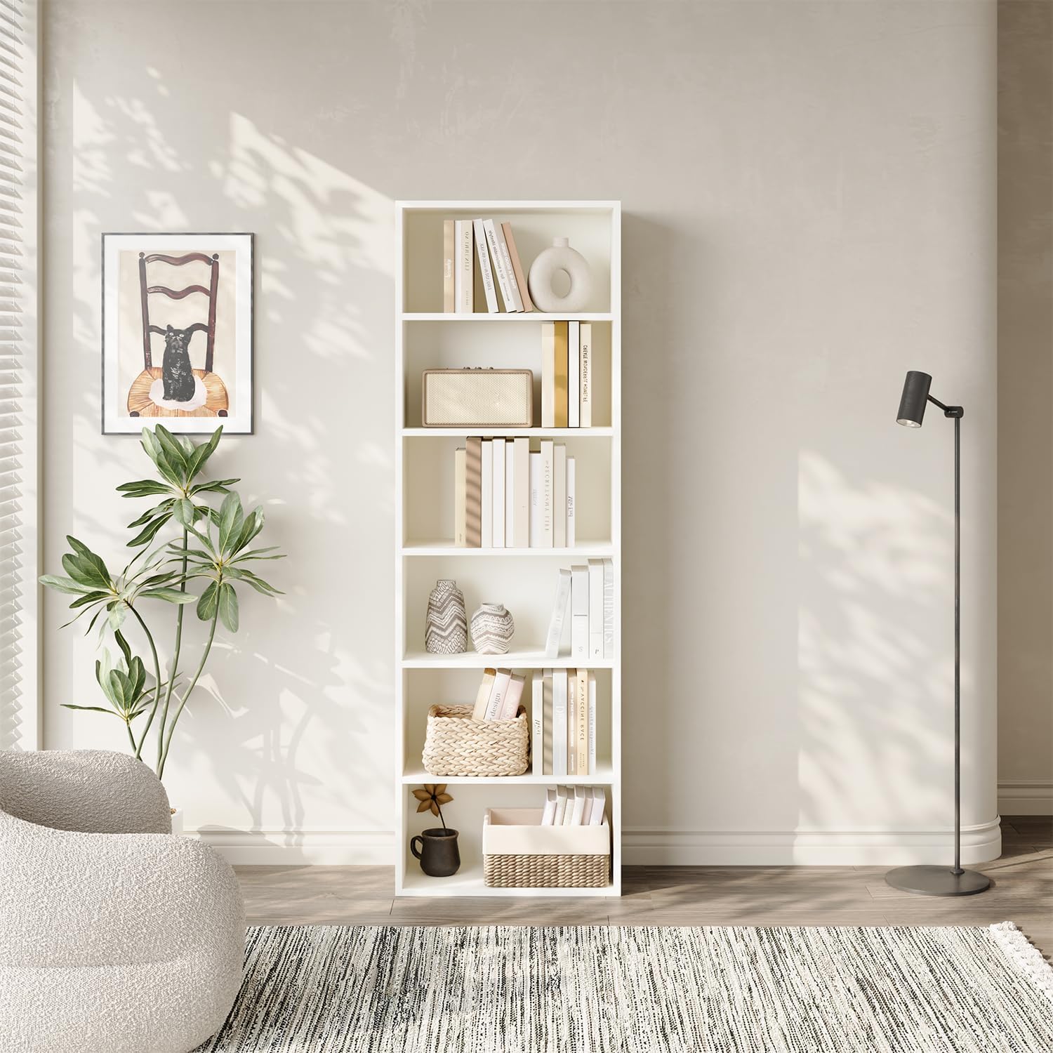 71.2in Tall Narrow Bookshelf by Breezestival - Modern Storage