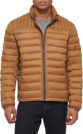 Tommy Hilfiger Mens Embroidered Logo Puffer Jacket - Lightweight Men's