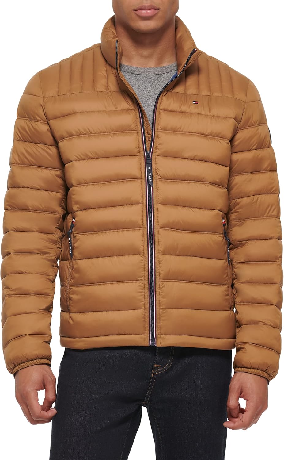 Tommy Hilfiger Mens Embroidered Logo Puffer Jacket Review