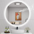 32in LED Bathroom Mirror with Lights - Wall-Mounted Round Mirror