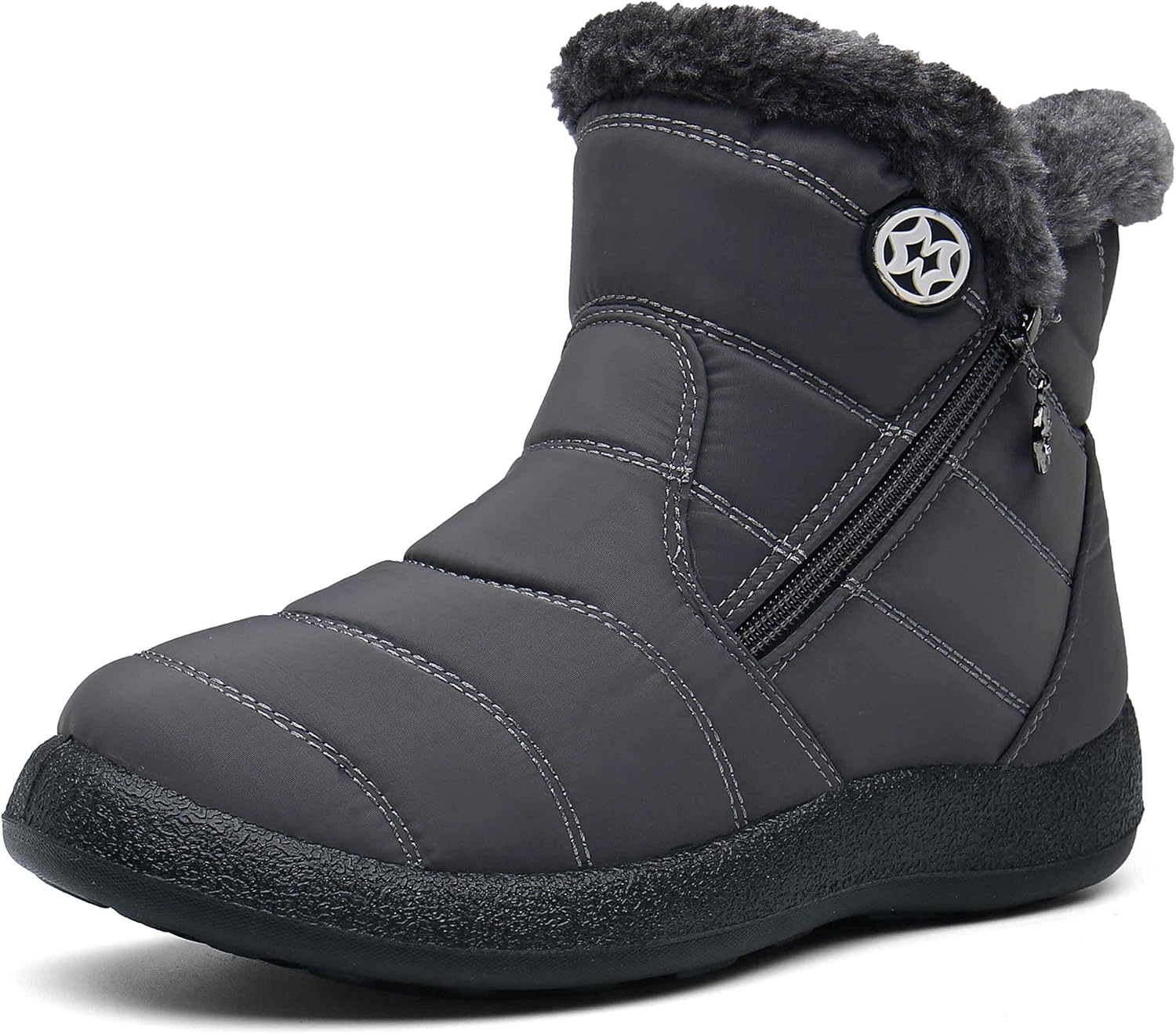 Hsyooes Womens Warm Fur Lined Winter Snow Boots for Comfort
