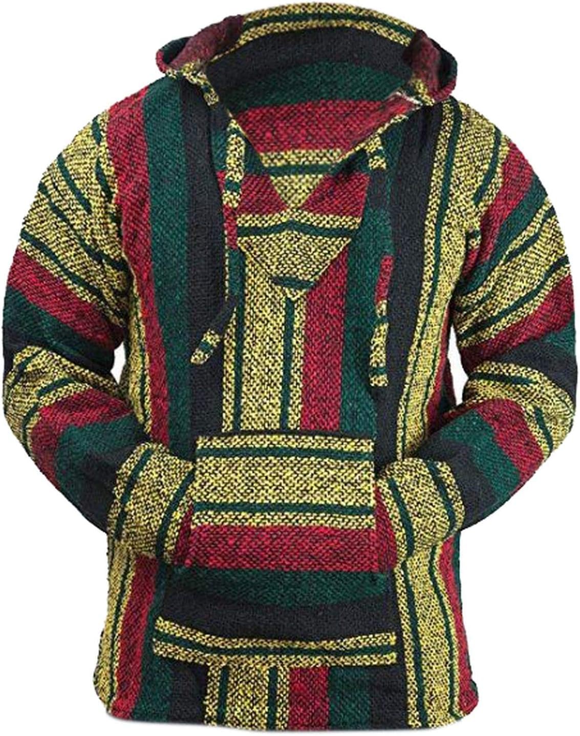 Del Mex Mexican Baja Hoodie Poncho Sweater for Comfort and Style