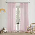 Baby Pink Linen Pinch Pleated Curtains for Girls Bedroom