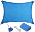 10ft x 18ft Blue Sun Shade Sail Rectangular Outdoor Canopy - Cool
