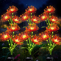 Solar Outdoor Lights Orange Spider Lily 6 Pack - Glowing Garden
