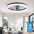 CubiCubi 20 in Low Profile Ceiling Fan with Light - Quiet, App Control