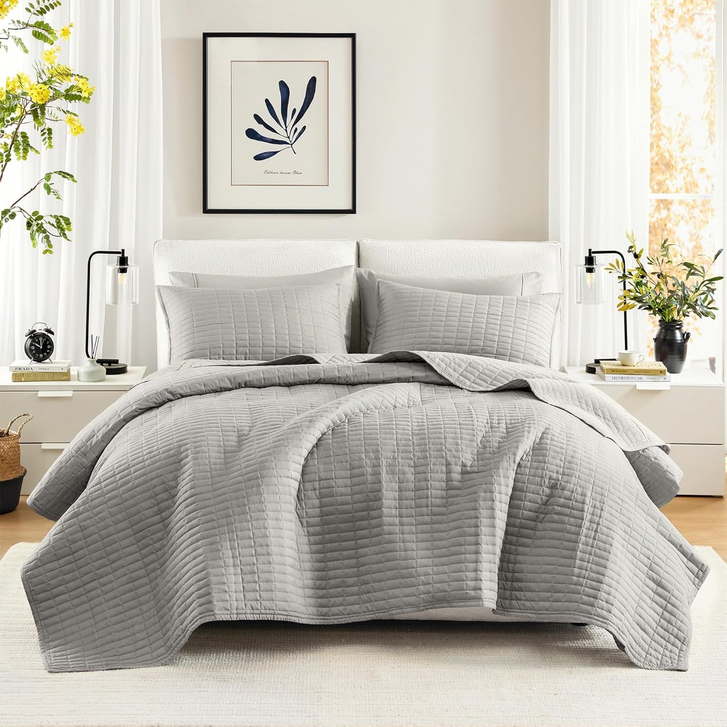 Kienna Quilt Set - Lightweight Summer Blanket for All Seasons