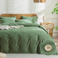 JELLYMONI Cotton Duvet Cover King Size - Washed Cotton Comfort