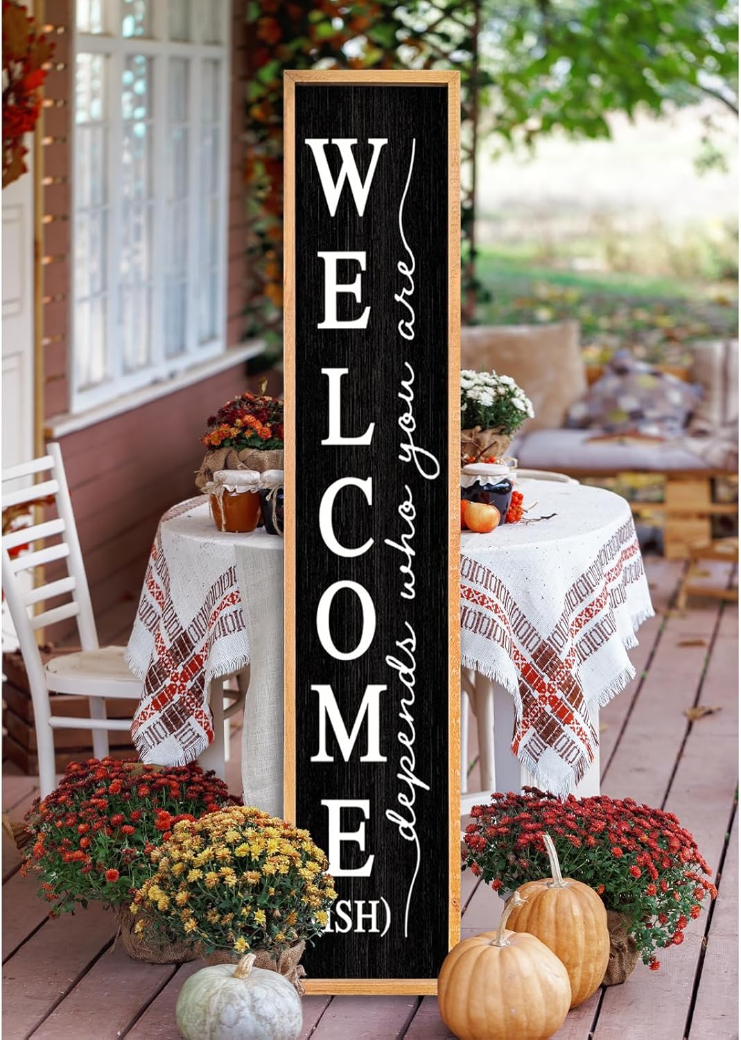 Welcome-ish Sign for Front Porch - Large Farmhouse Decor