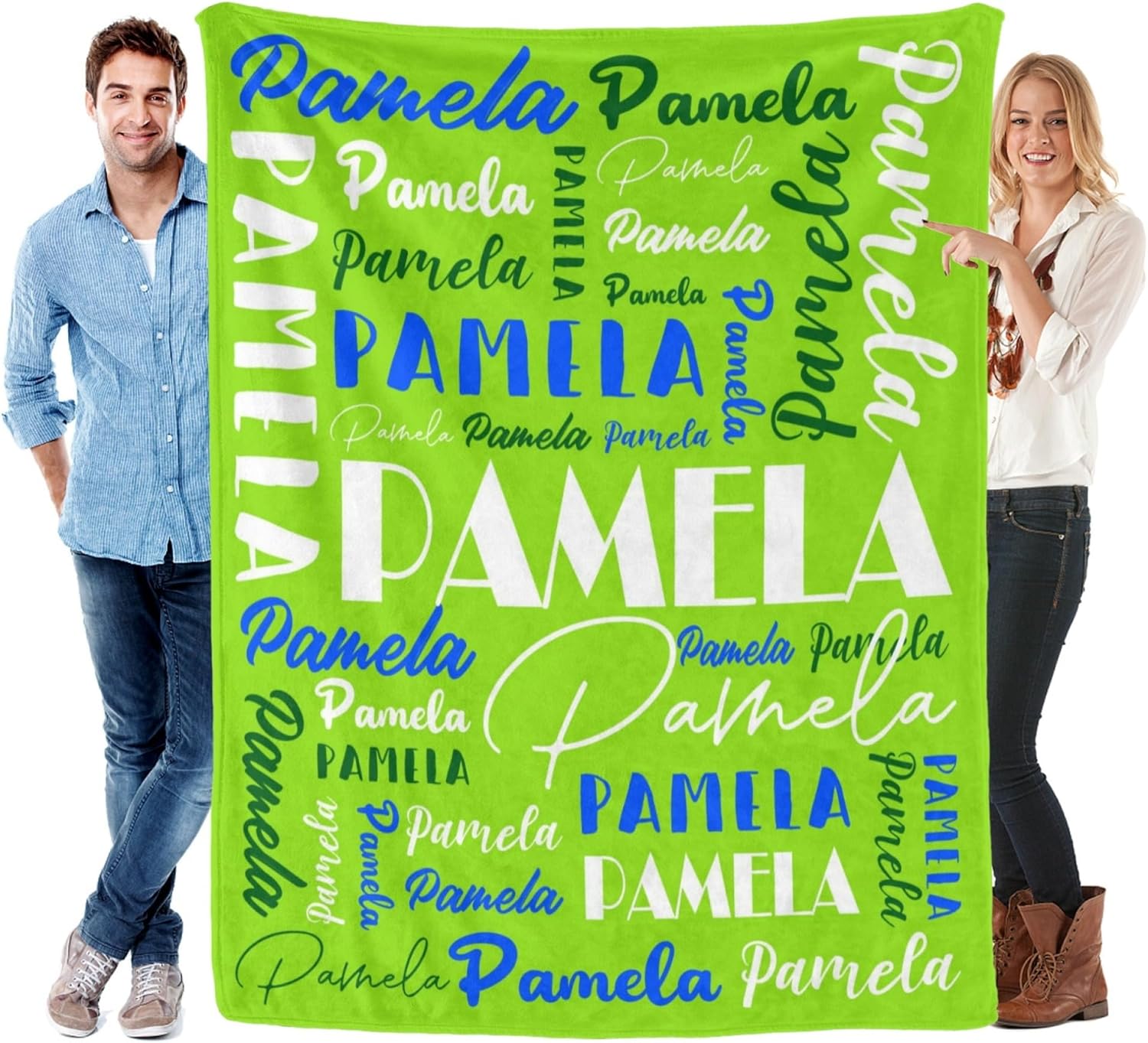 Personalized Name Blanket Custom Flannel Throw for All Ages