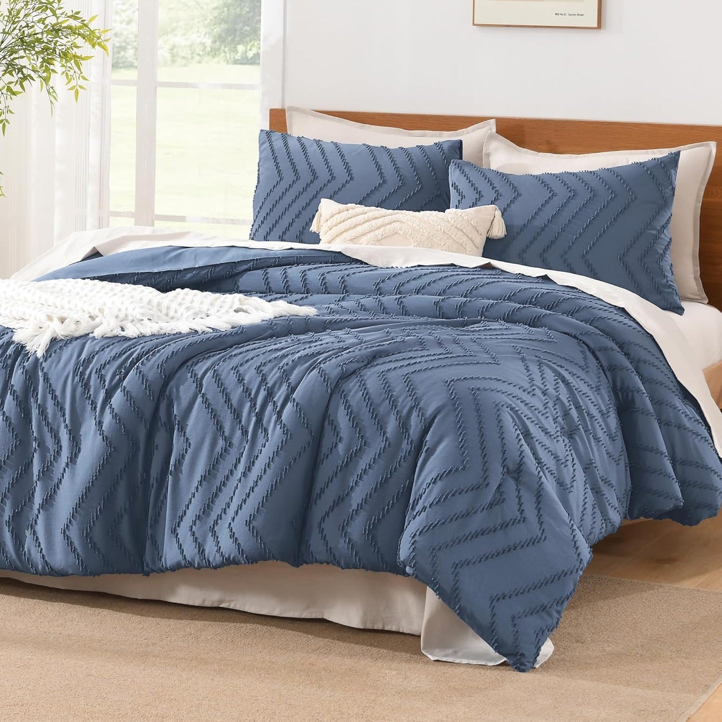 Litanika Comforter Super King Size Set Ocean Blue for Cozy Nights