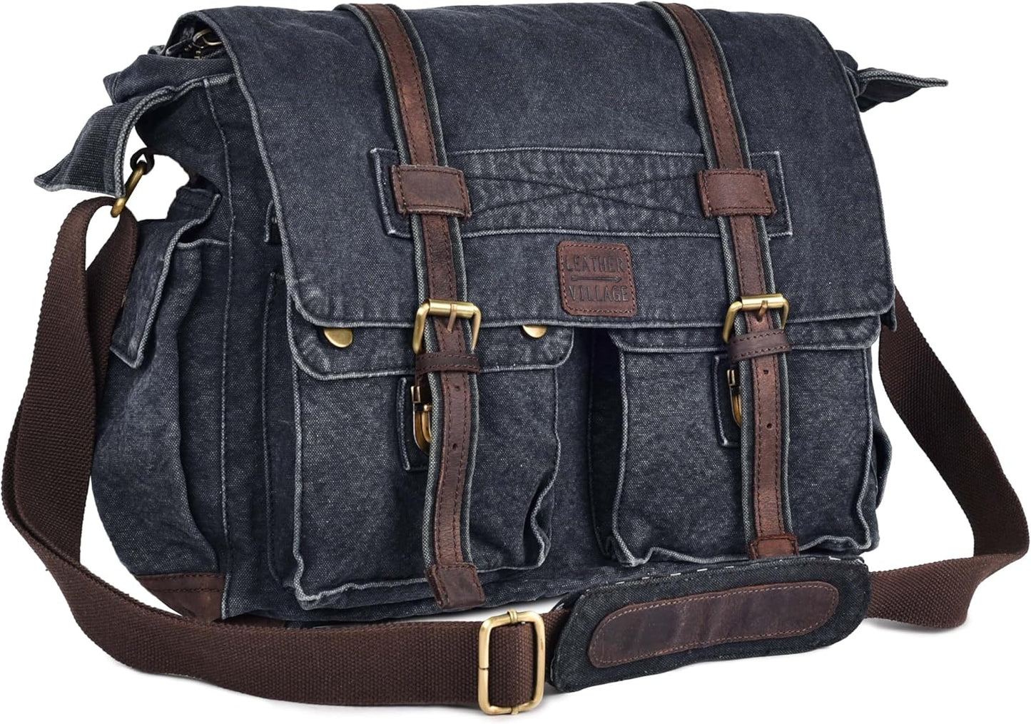 Durable Canvas Satchel Bag for 16 Inch Laptops and More