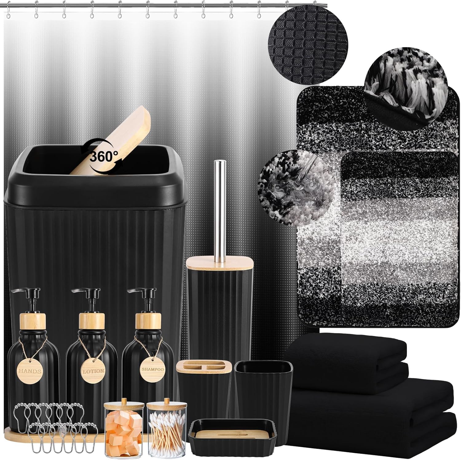34PCS Bathroom Accessories Set for Elegant Home Decor