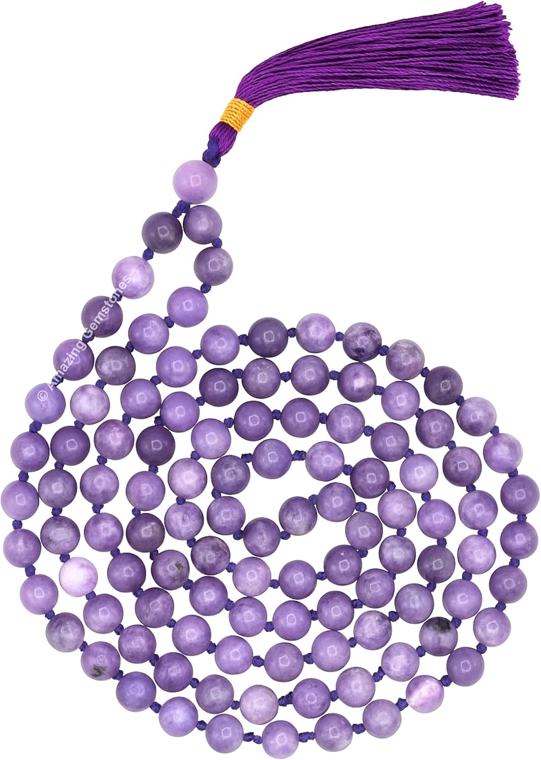 Authentic Gemstone Crystal Mala Beads for Meditation Practice