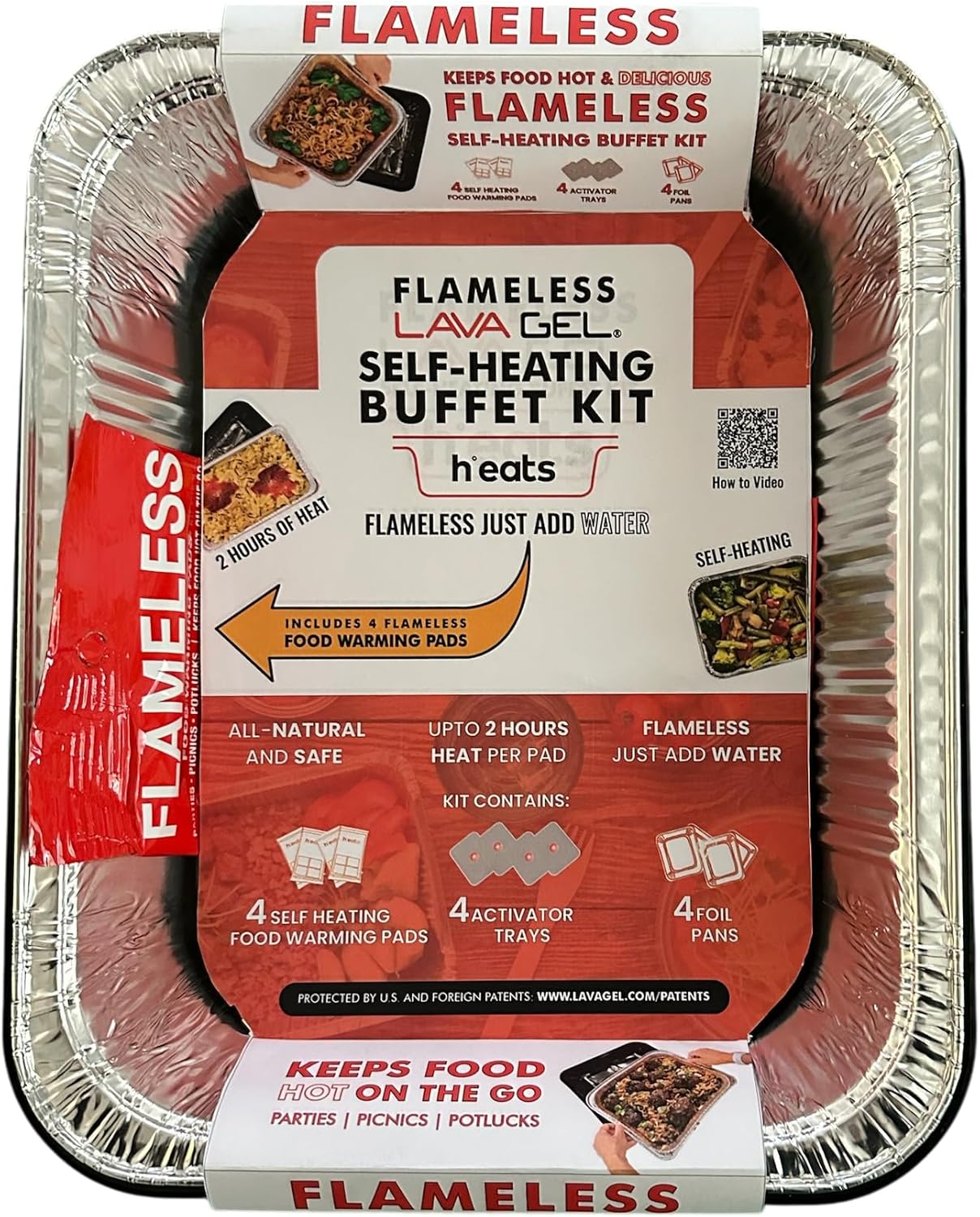 Self-Heating Buffet Kit for Parties - Flameless Food Warmer Set