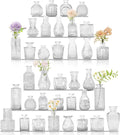 36Pcs Bud Vases Set Small Vintage Glass Bottles Clear Bud Vases