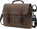 Vintage Mens Messenger Bag 15.6in Waterproof Leather Satchel