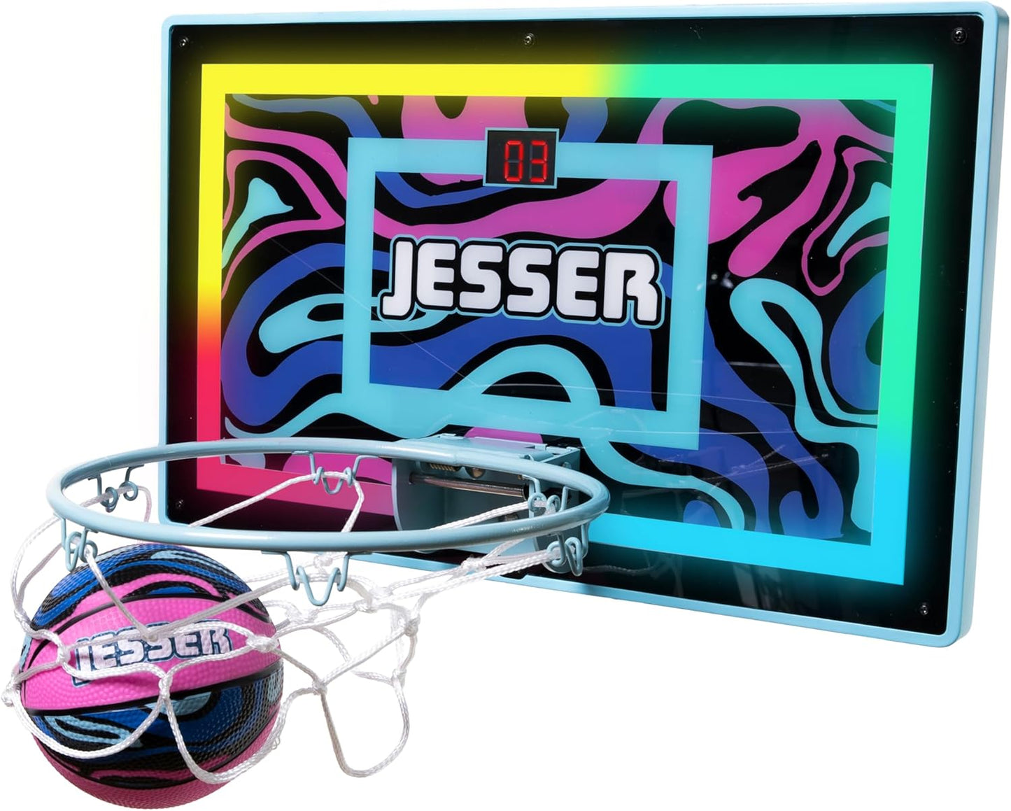 Jesser Official Mini Ceiling Basketball Hoop for Indoor Fun