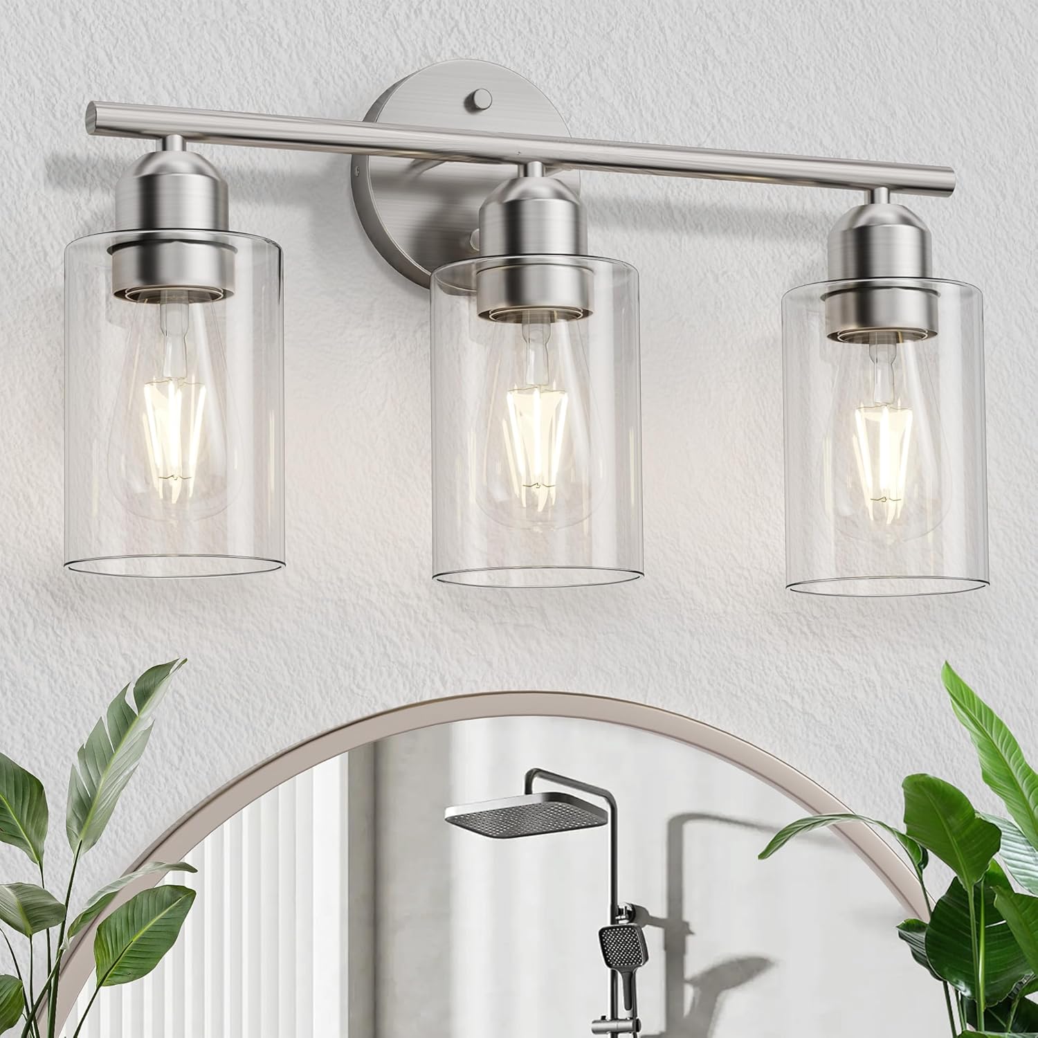 Espird Bathroom Vanity Light Fixtures in Brushed Nickel Finish