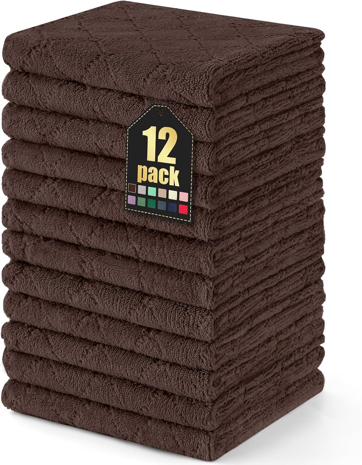 Ultra Absorbent Kitchen Towels - 12 Pack Coral Velvet Cloths