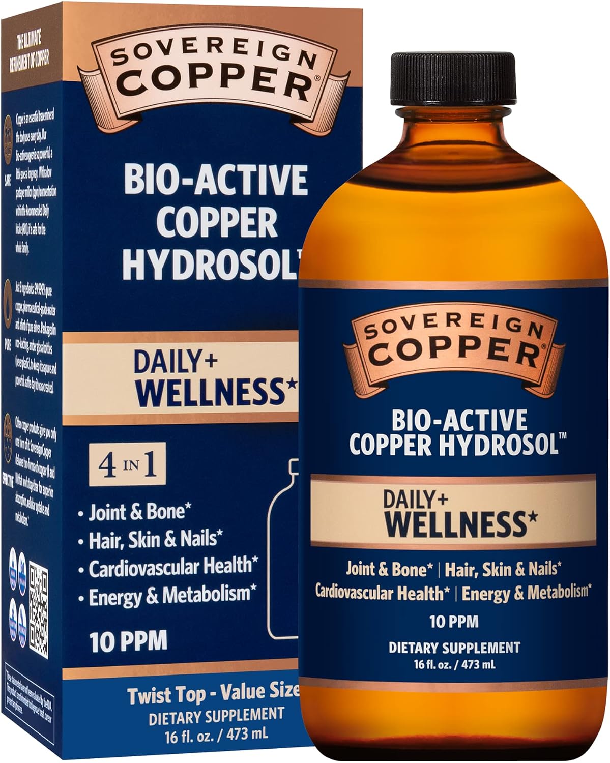 Bio-Active Copper Hydrosol for Immune Support and Health