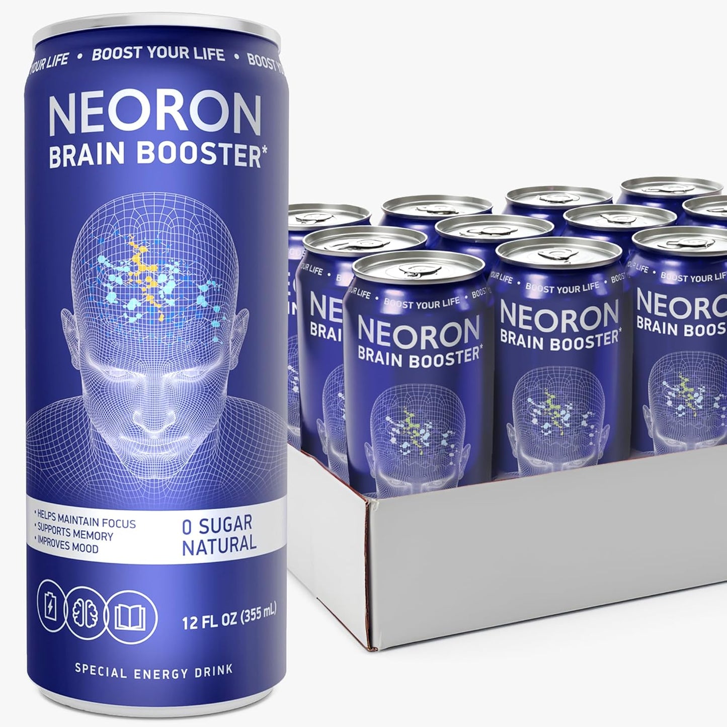 NEORON Nootropic Drinks for Focus, Memory & Energy Boost