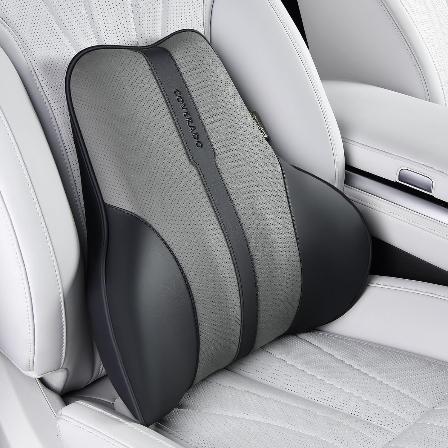 Coverado Lumbar Support Pillow for Car and Office Chair Comfort