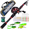 Fishing Rod and Reel Combo 6.9ft Telescopic Pole - Starter Kit