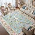 jinchan Floral 6x9 Area Rug - Machine Washable Non-Slip Accent