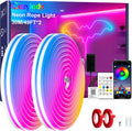 RGB LED Neon Rope Lights 100Ft (2x50Ft) - Flexible Waterproof Mood
